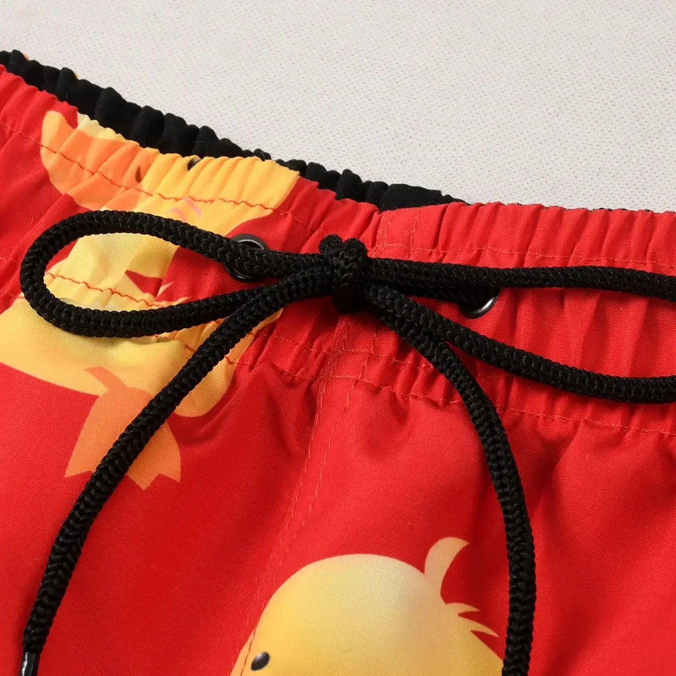 2024 Small Yellow Duck Pattern Printing Men's Shorts New Men's Swimming Shorts Mesh Lining Swimming Shorts