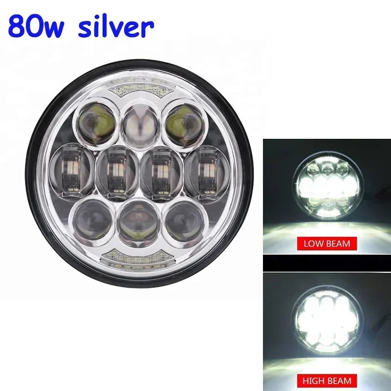 For Yamaha V-Star XVS 650 950 1100 5.75 Motrocycle LED Headlight Hi/Lo DRL Beam