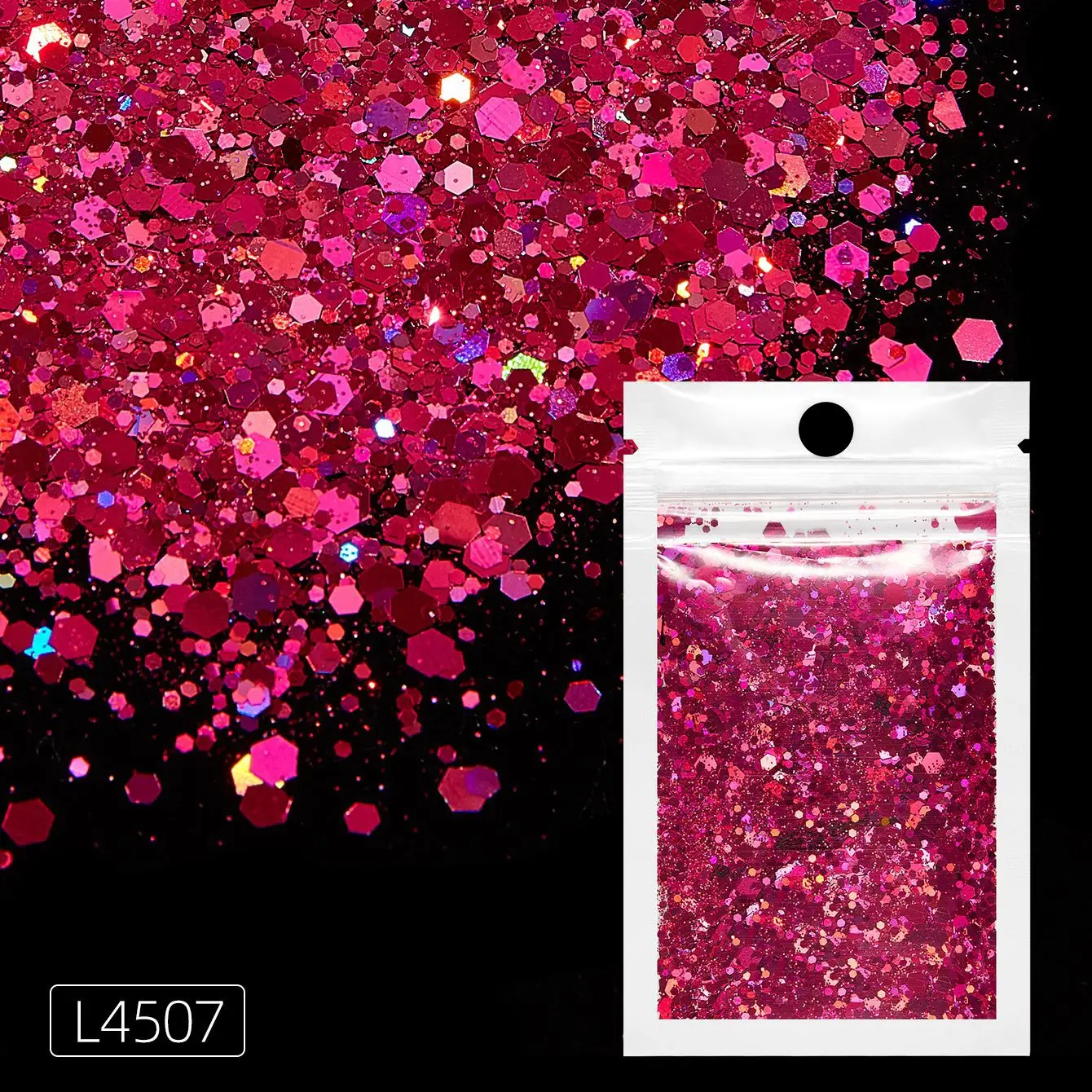Vivid Spectrum Holographic Chunky Glitter - 20g, 12 Vibrant Colors