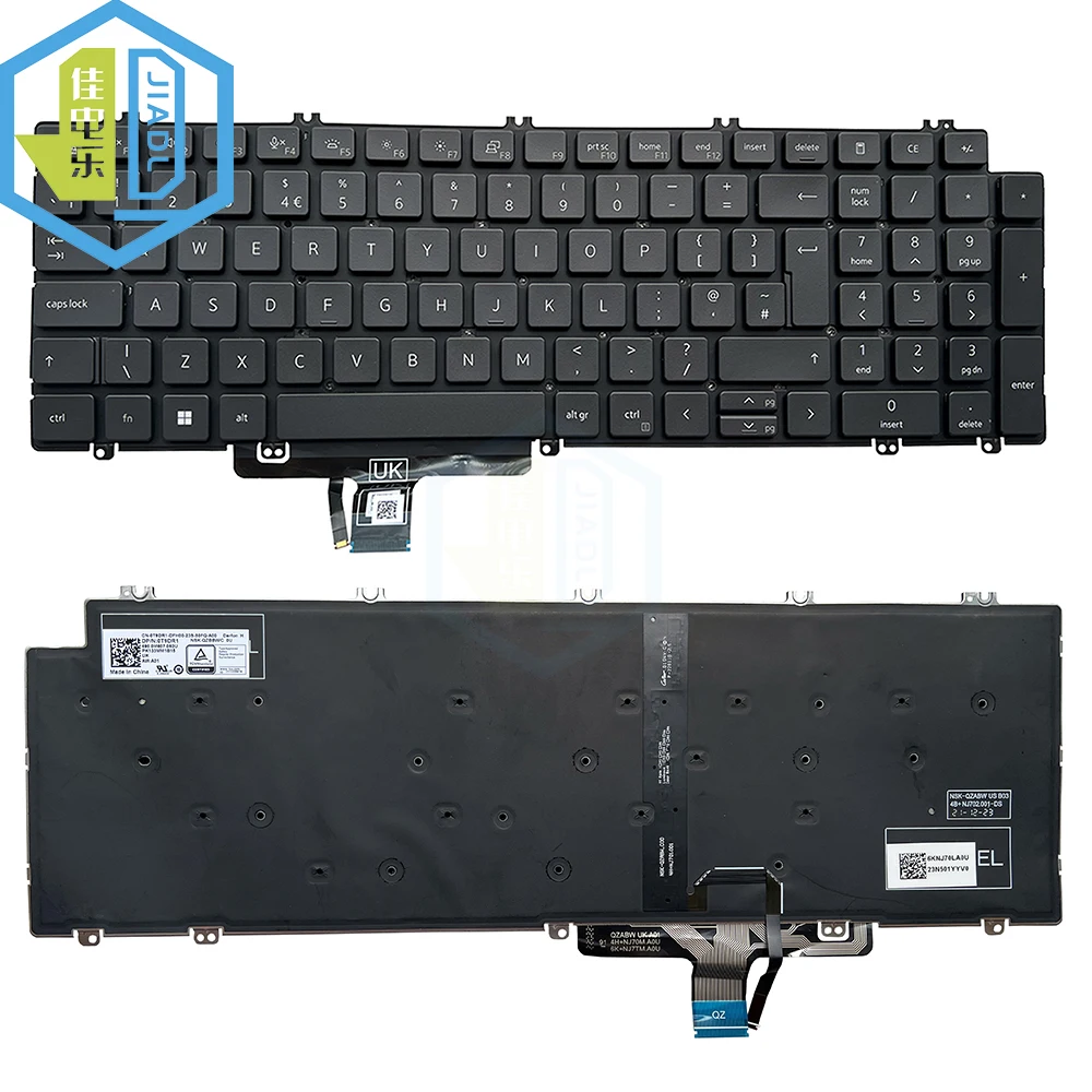 LA SP UK Laptop Backlit Keyboard For Dell Latitude 5520 5521 Precision 3560 3561 Spanish Latin Backlight Keyboards 0DKDXH 0GMXMJ