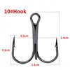 10PCS Fishing Hooks High Carbon Steel Goods Equipment Sea Accessories Offshore Angling Offset for Lure Tackle Tools Carp 6