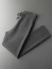 2024 Men's 100% Merino Wool Knit Trousers Autumn Winter Thick Pencil Pants  Soft Warm Cashmere Pants Basic Smart Casual Pants 4