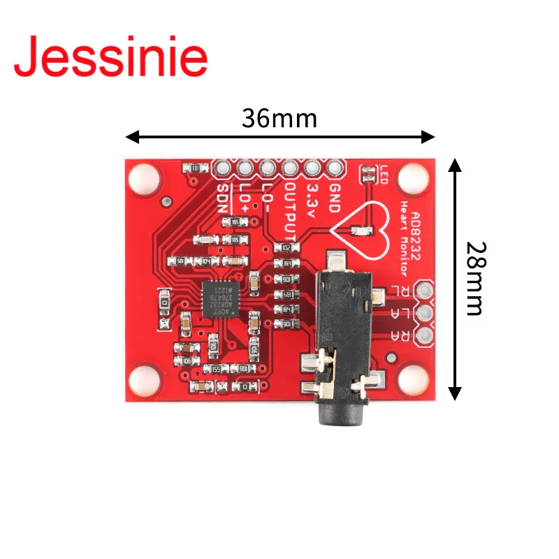 AD8232 K Modulo Sensore Monoraggio Frequenza Cardiaca A Impulsi Di Misurazione ECG Con 3 Cavi Elettrodi Per Arduino - Foto 3
