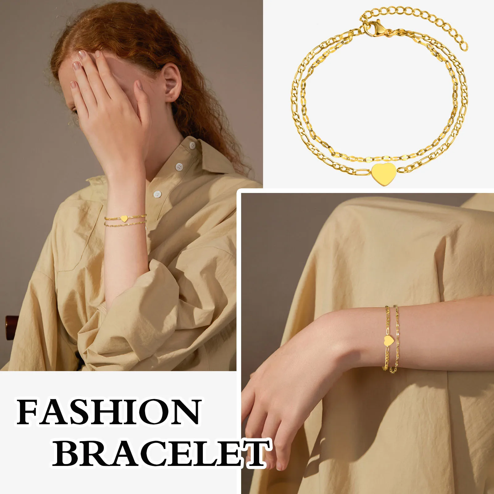 18ct Yellow Gold Paper Clip Chain Bracelet | Auric Jewellery