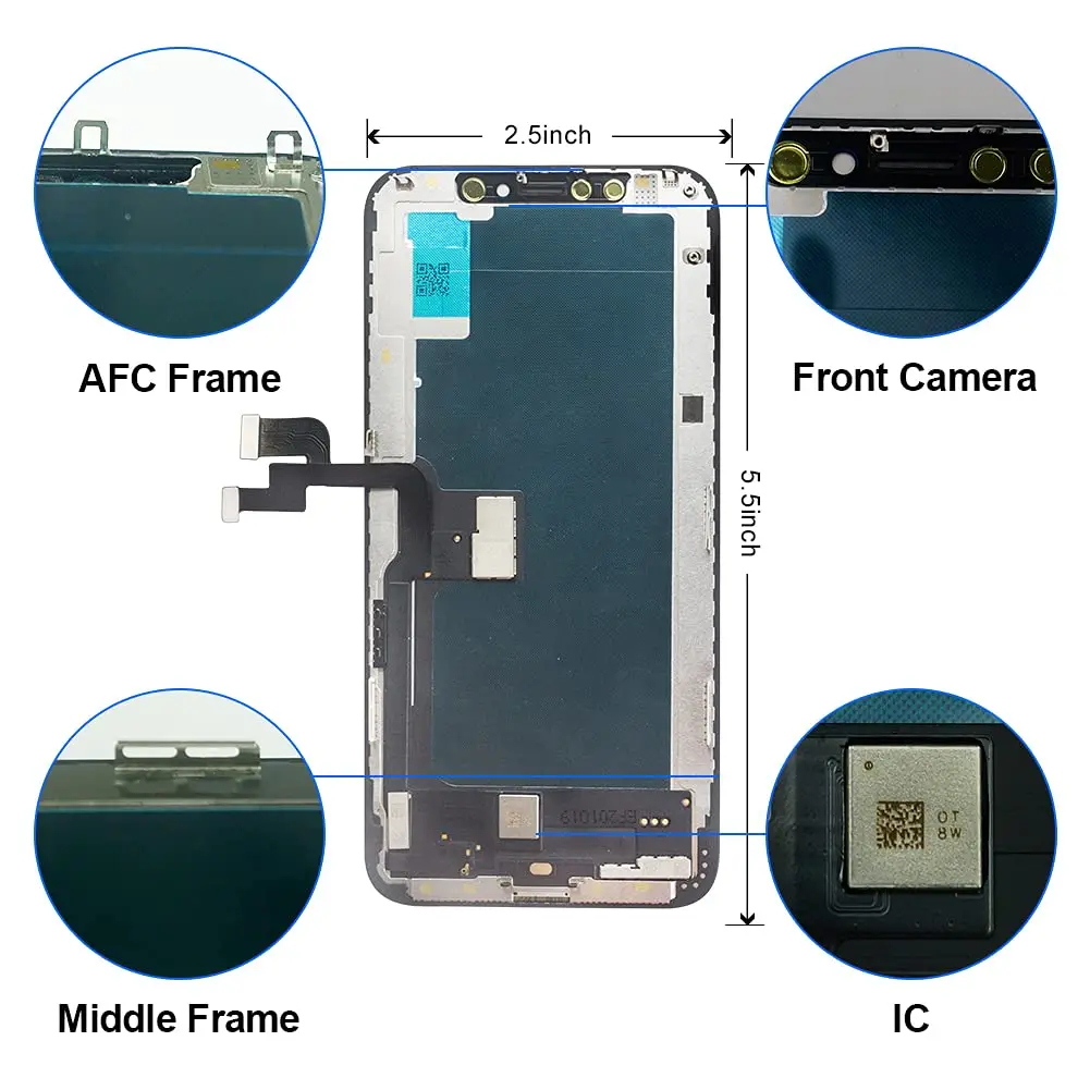 터치 OLED LCD 디스플레이, 아이폰 XS LCD 디스플레이, 터치 디지타이저 어셈블리, 도구 포함, AAA + 3D