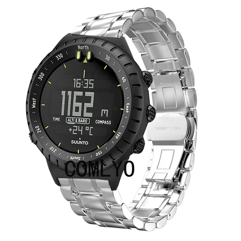 SUUNTO CORE ストラップステンレス鋼メタルバンド男性ベルトと