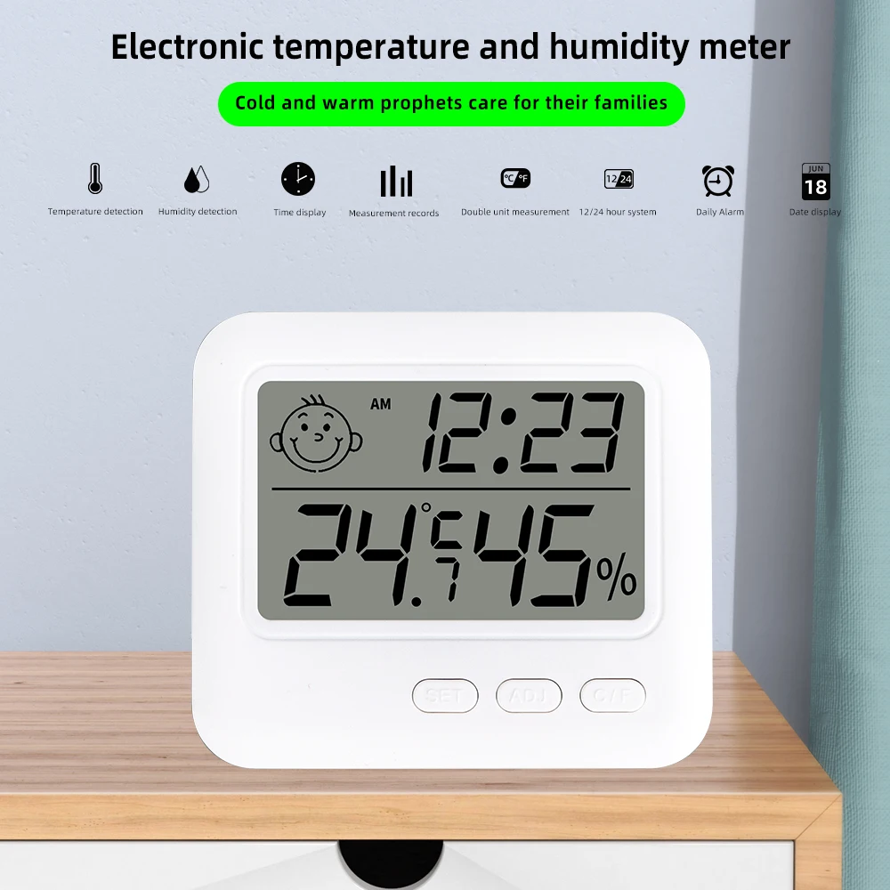 

LCD Electronic Digital Thermometer Hygrometer Indoor Outdoor Temperature Humidity Monitor Weather Station For Home