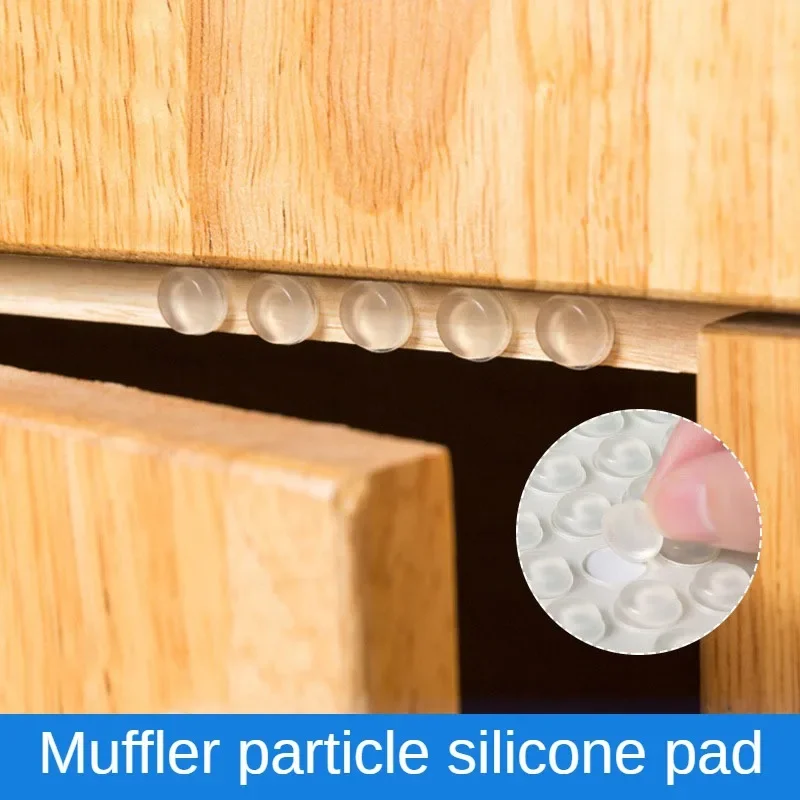 Silicone Door Sticker Transparent Silicone Anti-impact Grain Closet Door Mute Sticker Silencing Anti-slip Silicone Foot Mat Self-adhesive Grain