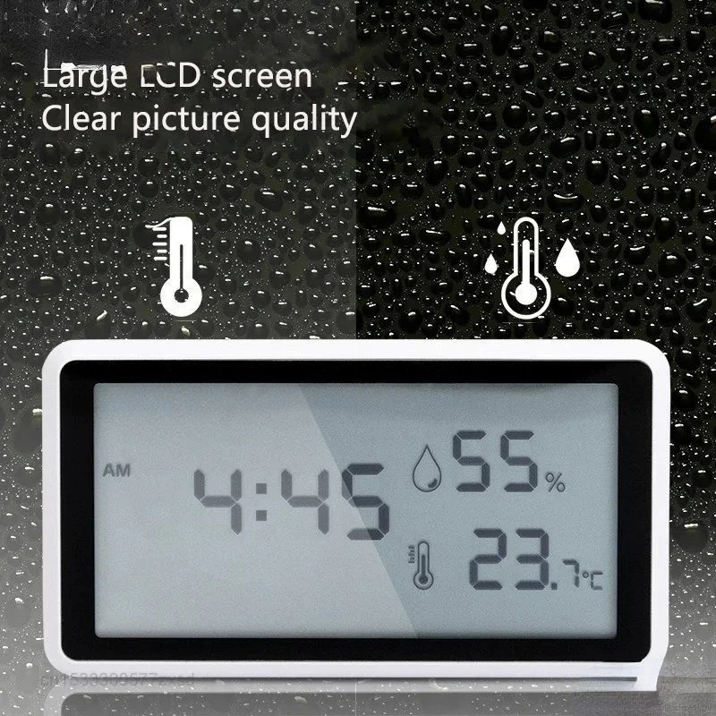 High Precision Digital Thermometer & Hygrometer with Table Clock Feature