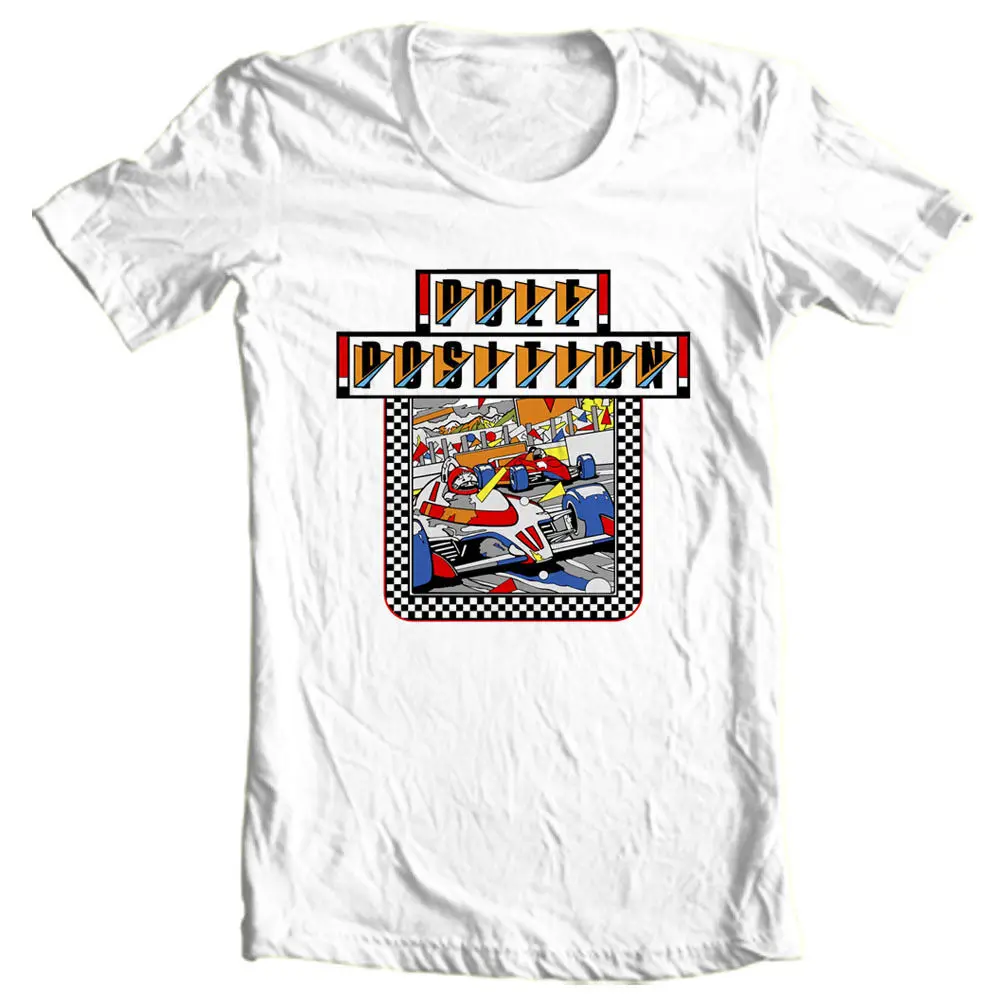 T-Shirt Pole Position Vintage Retro Anni '70 Anni '80 Old School Arcade Videogioco Tee