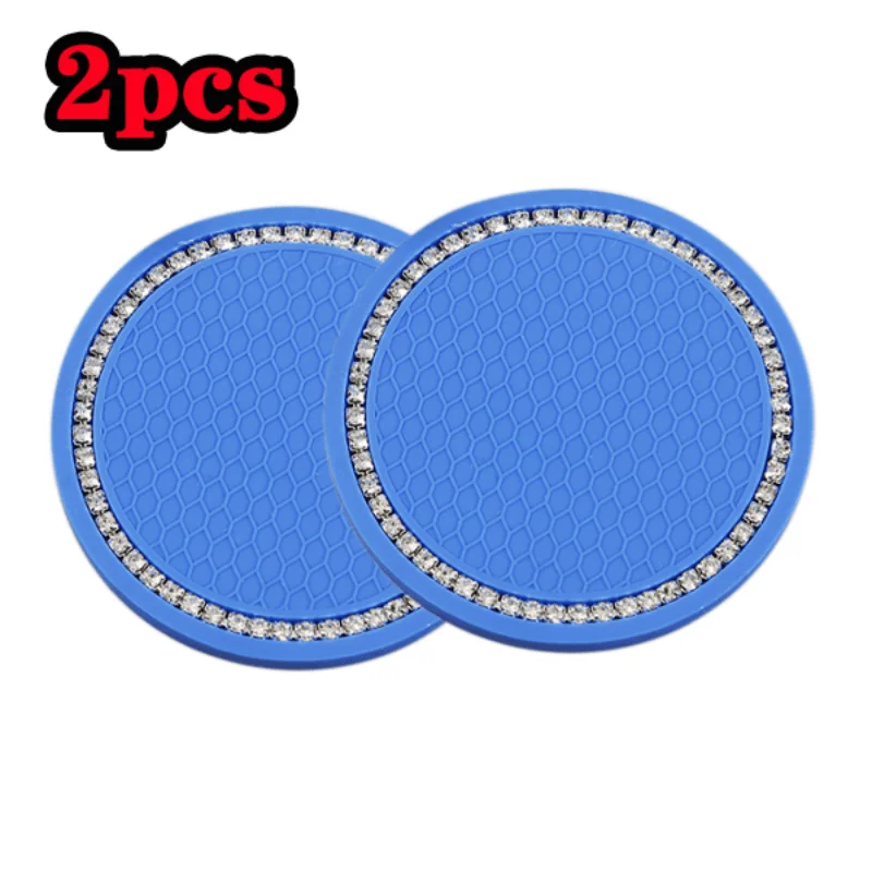 2pcs 자동차 코스터 워터 컵 병 홀더 Anti-slip 패드 매트 실리카 젤 인테리어 장식에 대 한 방수 자동차 스타일링 액세서리