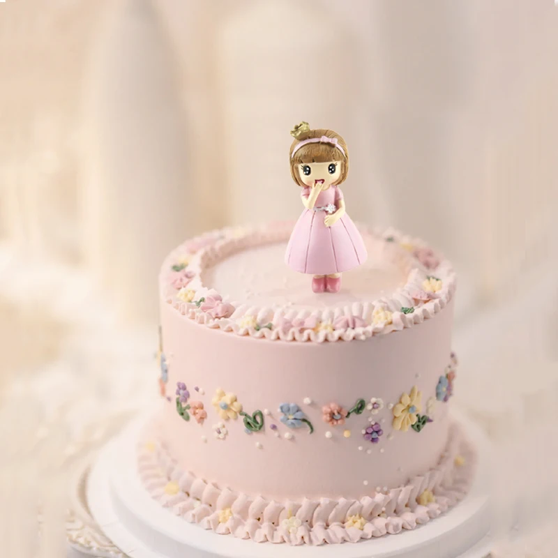 Décoration De Gâteau Château De Princesse Pailletée - Rose Clair - Pour Anniversaire, Baby Shower, Mariage - 6