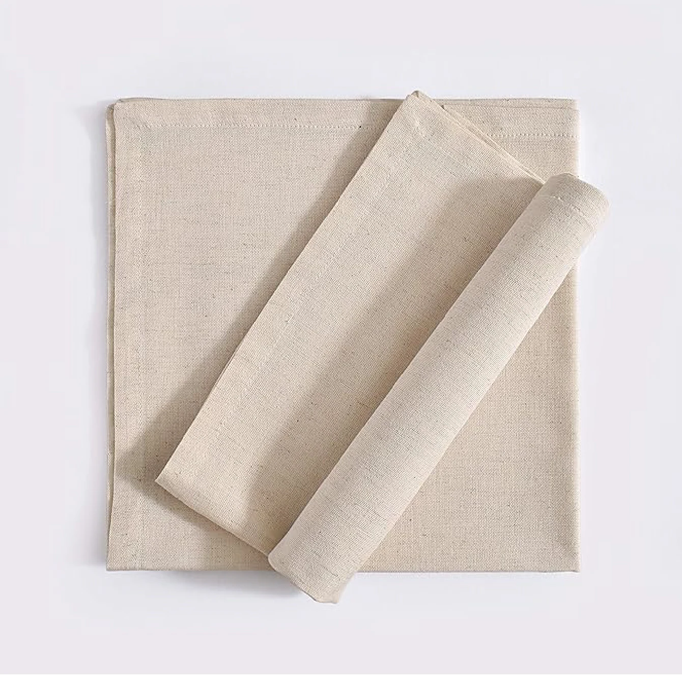 6Pcs 40x40cm Beige and White Napkin Table Decoration Napkins For Everyday Use