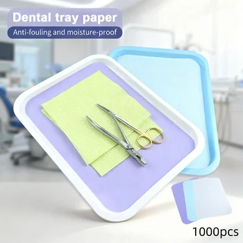 1000pcs Disposable Dental Tray Pad Paper Covers For Tattoo Tray, Surgery Tray, Sterile Instrument Tray, Beauty Tray, Nail Tray 1