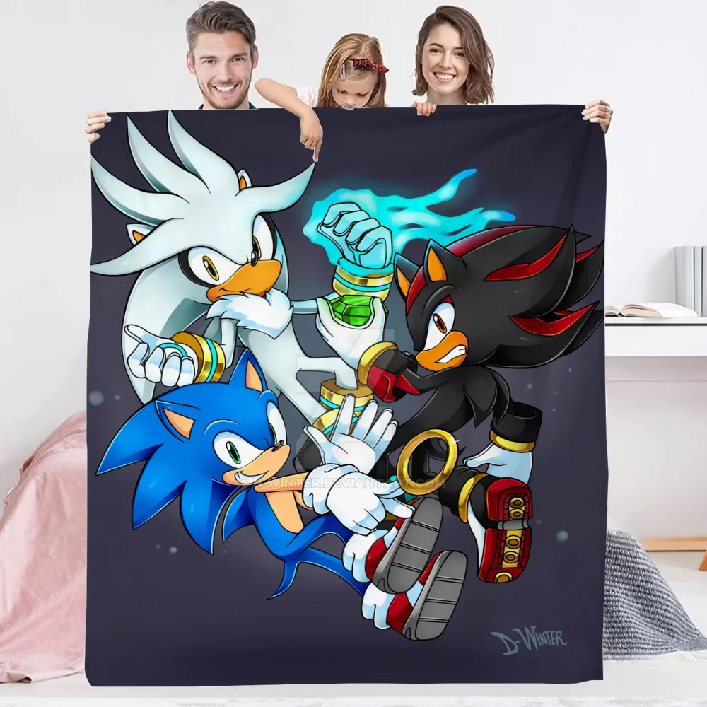 Luxury Throw Blanket for Sofa Luxury Sonic Fluffy Soft Blankets King Size Microfiber Bedding Plaid Cobija Blankets and Throws 2