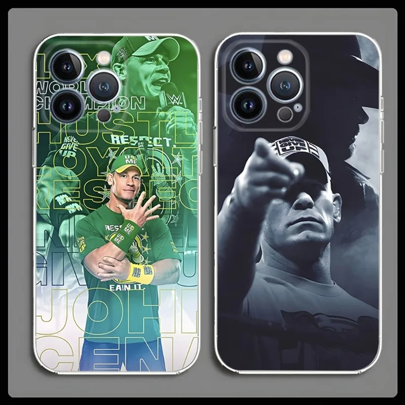 Wrestling Star John Cena Custodia Per Telefono Per Iphone 13 Pro Max 14 Mini 11 12 X Xs Xr 6 6S 8 7 Plus Cover Posteriore Trasparente Di Lusso