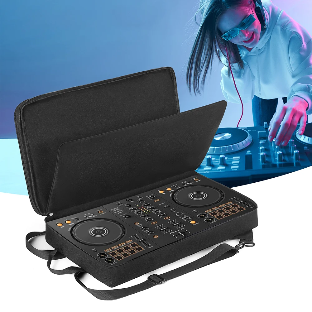 Zaino DJ per Pioneer DDJ-400/DDJ-FLX4 per Roland DJ-202 Custodia da trasporto Custodia da viaggio Tracolla regolabile antigraffio - immagine 2