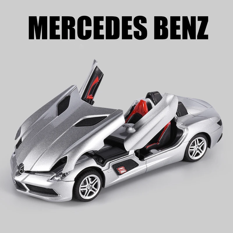 1:24 Mercedes-Benz Slr Stirling Moss Alloy Model Car Toy Diecast Metal Casting Sound And Light Car Toys For Children Vehicle