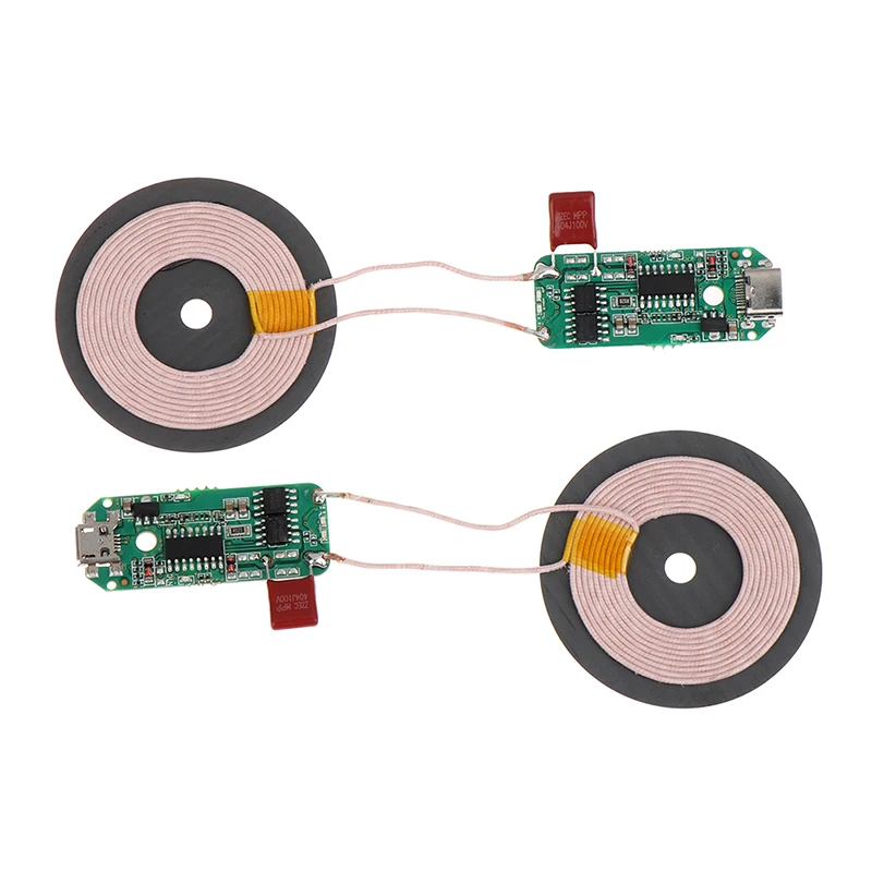10/15W Fast Wireless Charger Module Micro Type-C Universal Mobile Phone Transmitter PCBA Circuit Board Coil DIY