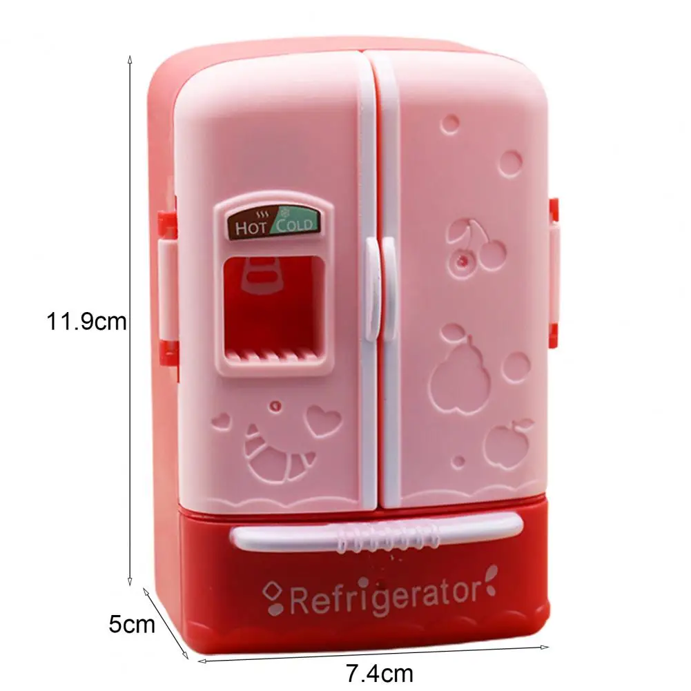 Mini Fridge Toy Cute Realistic Small Simulated Nice-looking Decorative Openable 1/12 Dollhouse Kitchen Furniture Food Toy for Mi