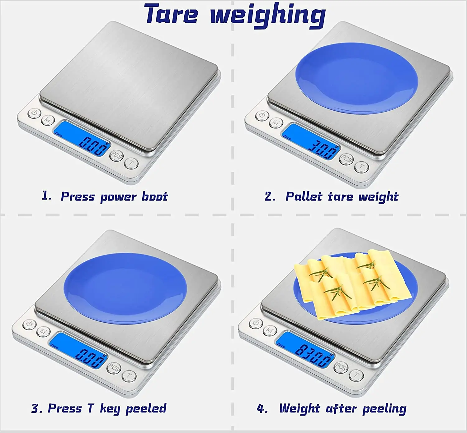 GDEALER Food Scale, 0.001oz/0.01g Precise Digital Kitchen Scale Gram Scales  Weight Food Coffee Scale Digital Scales for Cooking Baking Stainless Steel