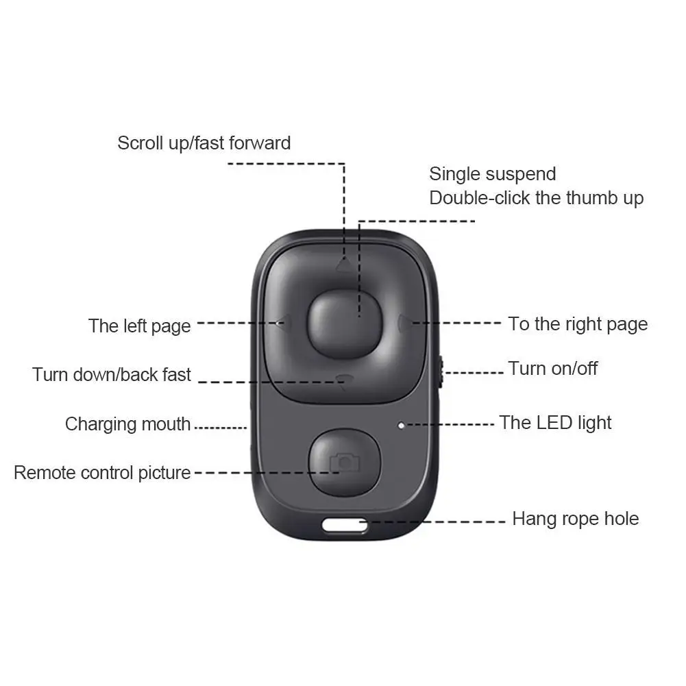 Mini Bluetooth Remote Shutter Wireless Selfie Remote Control Self-Timer Control Camera Stick Shutter Release For Phone