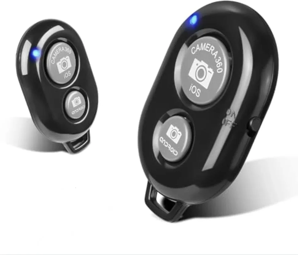 2 חבילות של שלט אלחוטי למצלמה - שלט אלחוטי עבור iPhone וטלפונים Android iPad iPod Tablet, קליקר עבור תמונות ווידאו