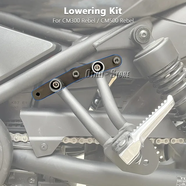 Kit Abaissement Arrière Moto - 2 Biellettes Acier Inoxydable - Compatible CB500X CB400X 2019-2021