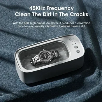 Portable Ultrasonic Cleaner Rechargeable 40KHz Deep Clean for Jewelry Eyeglasses Razors Braces Comb Makeup Brush etc 1