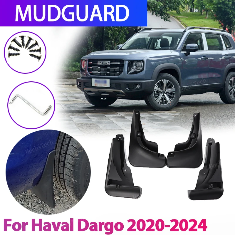 

4PCS Front Rear Mudflaps Mud Flaps Replacement Splash Protector Fender For GWM Haval Dargo 1st 2020 2021 2022 2023 2024 Mudflaps