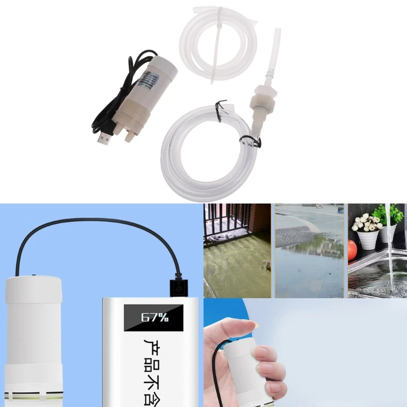 USB 미니 워터 펌프 작은 조용한 5V USB 워터 펌프 필터 물고기 연못 미니 수족관