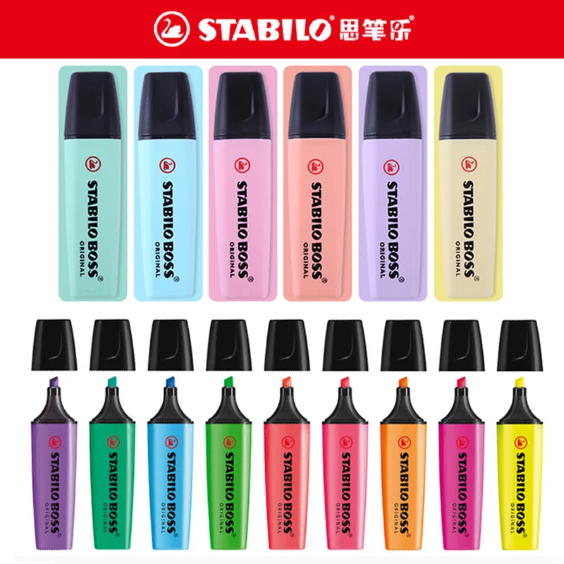 1pcs Stabilo Boss Pastel Markers 70 Pastel Highlighter School Supplies Office Accessories Cute Korean Stationery Rotuladores