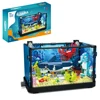 Fish Tank Building Kit with Lights, MOC Marine Aquarium Marine Animal Building Blocks Toys for Kids 6+, Bricks Toys Gifts 3
