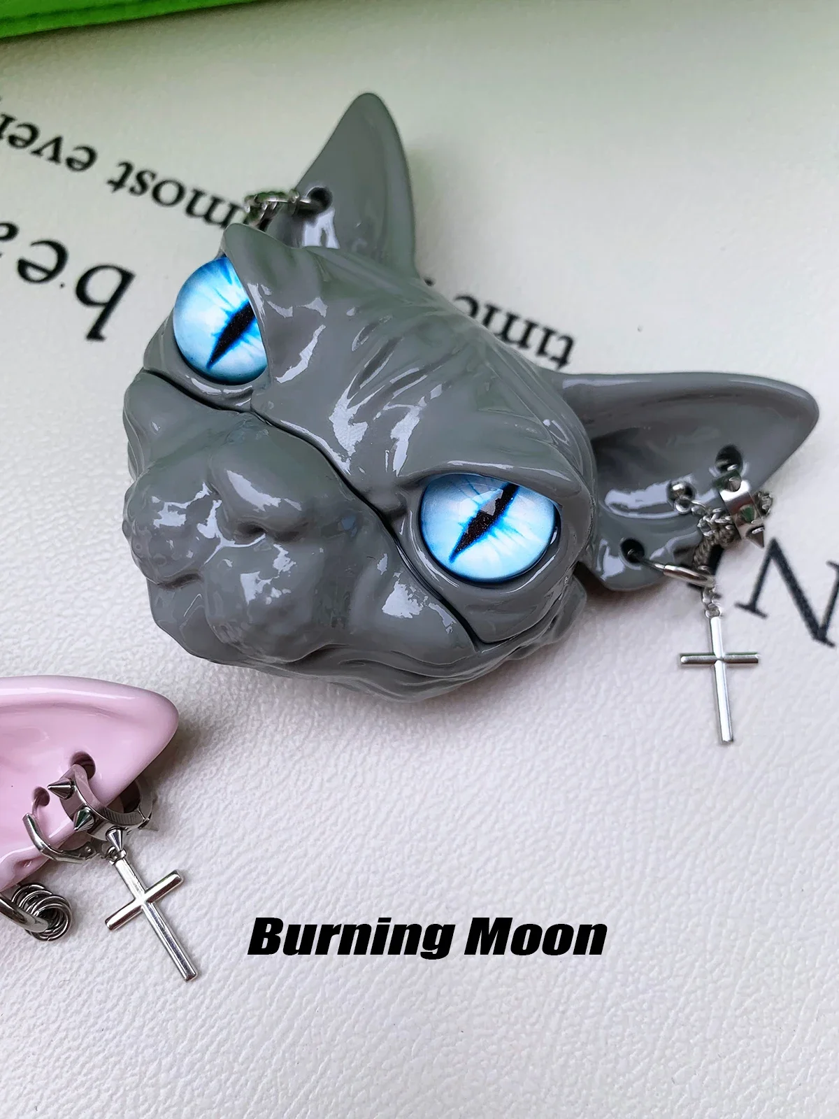 Egyptian Punk Cat AirPods Case Customizable Resin Design