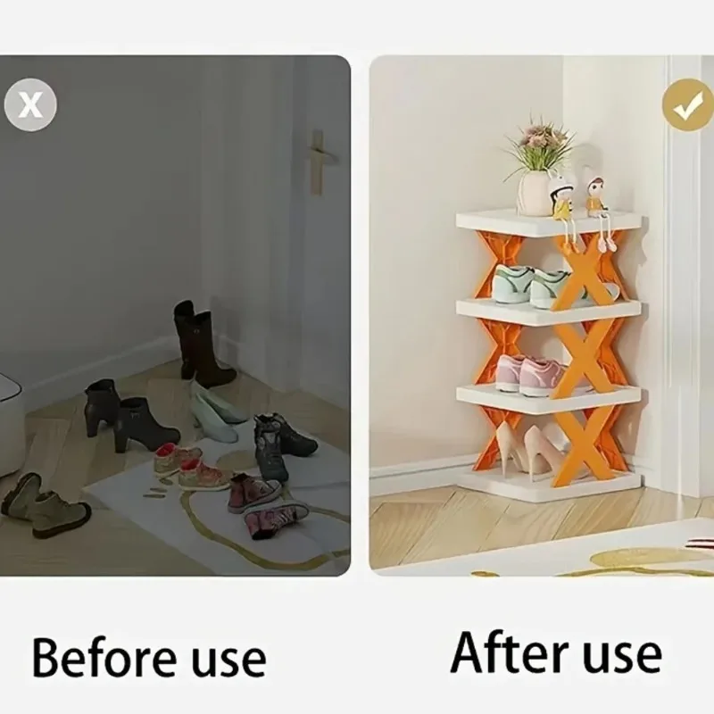 Detachable Shoe Racks Space-Saving Stackable Plastic Shoes Shelf Multi-Layer Assembled Shoes Racks Household Shoe Rack Organizer 5