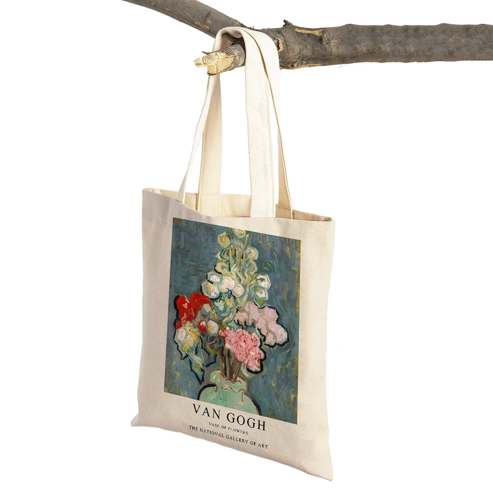  Canvas Tote Bag Aesthetic, Vintage Oil Painting Canvas