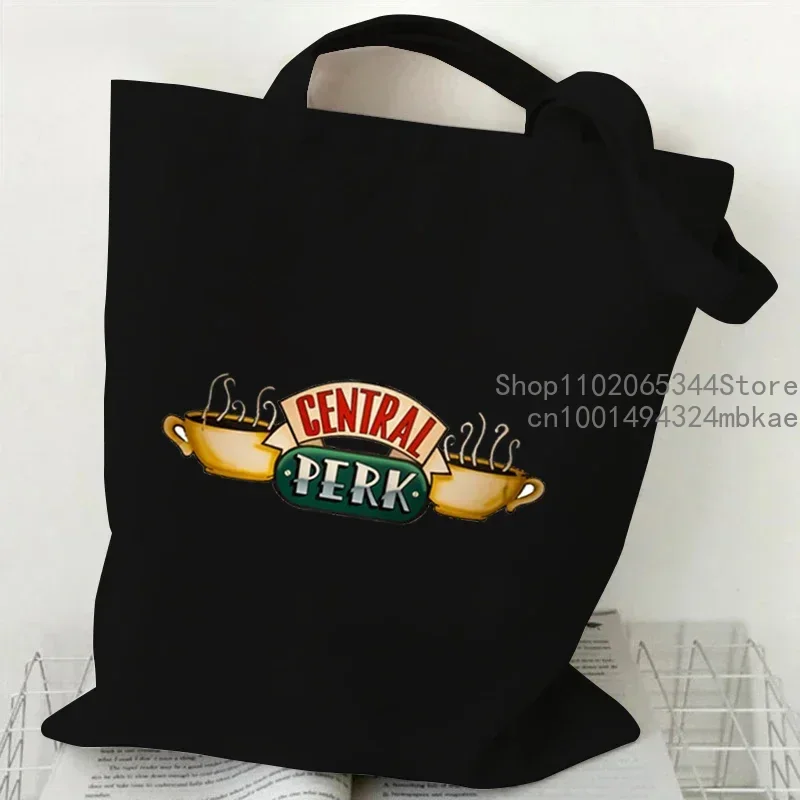 CENTRAL PERK Graphic Handbags for Women Friends Tv Show Canvas Tote Bag Fashion Shoulder Bag for Women Friends Tv Show Print