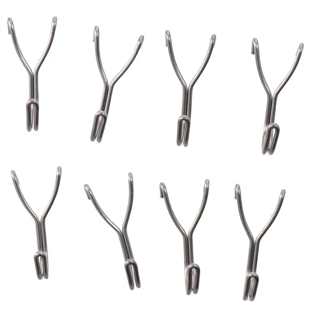 20Pcs Pegboard Hooks Stainless Steel Hooks Grid Wall Mesh Retail Display Shop Peg Goods Shelf Panel Pegboard Hooks 5