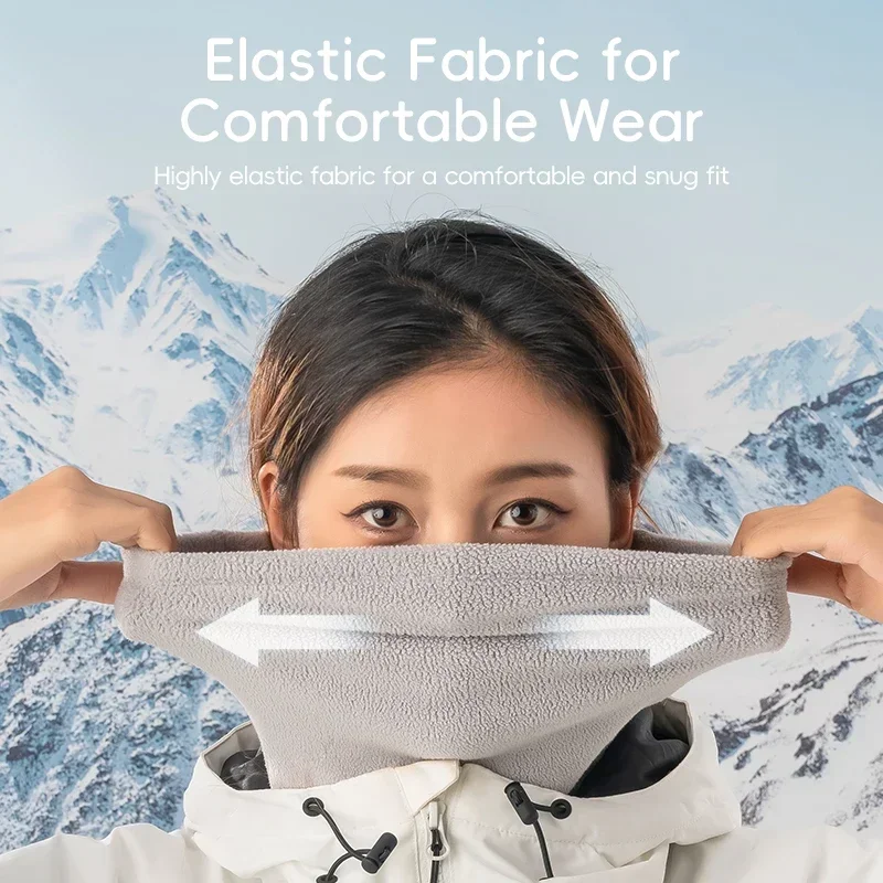 Qunature Thermal Face Cover Balaclava Winter Warmer Fleece Headband Skin-friendly Ski Tube Scarf Snowboard Half Face Mask 4