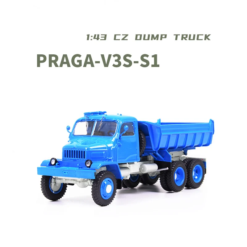 

Diecast 1:43 Scale Czech Republic Prague V3S-S1 Dump Truck 6x6 Off-road Vehicle SSM1482 Alloy Car Model Collection Toy Gift