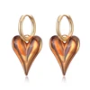 87544-137659.jpg Boucles d'oreilles créoles tendance avec pendentif cœur bonbon, en acrylique doré et acier inoxydable, bijoux féminins