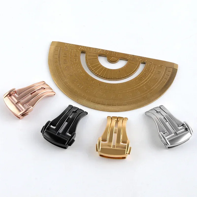 Per Accessori Omega Cavalluccio Marino 300 Farfalla Volante Super Master Acciaio Nero Confortevole Fibbia Pieghevole Solida 20 18Mm
