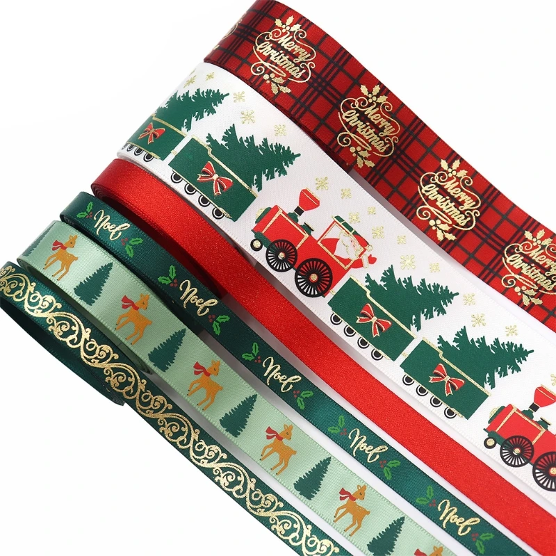 

Christmas Ribbon Grosgrain Ribbon Hair Bow Wedding Christmas Decoration
