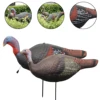 1 Pair Lifelike Collapsible Jake & Hen Turkeys Decoy for Hunting with Stakes Carry Bag Collapsible Lightweight 1