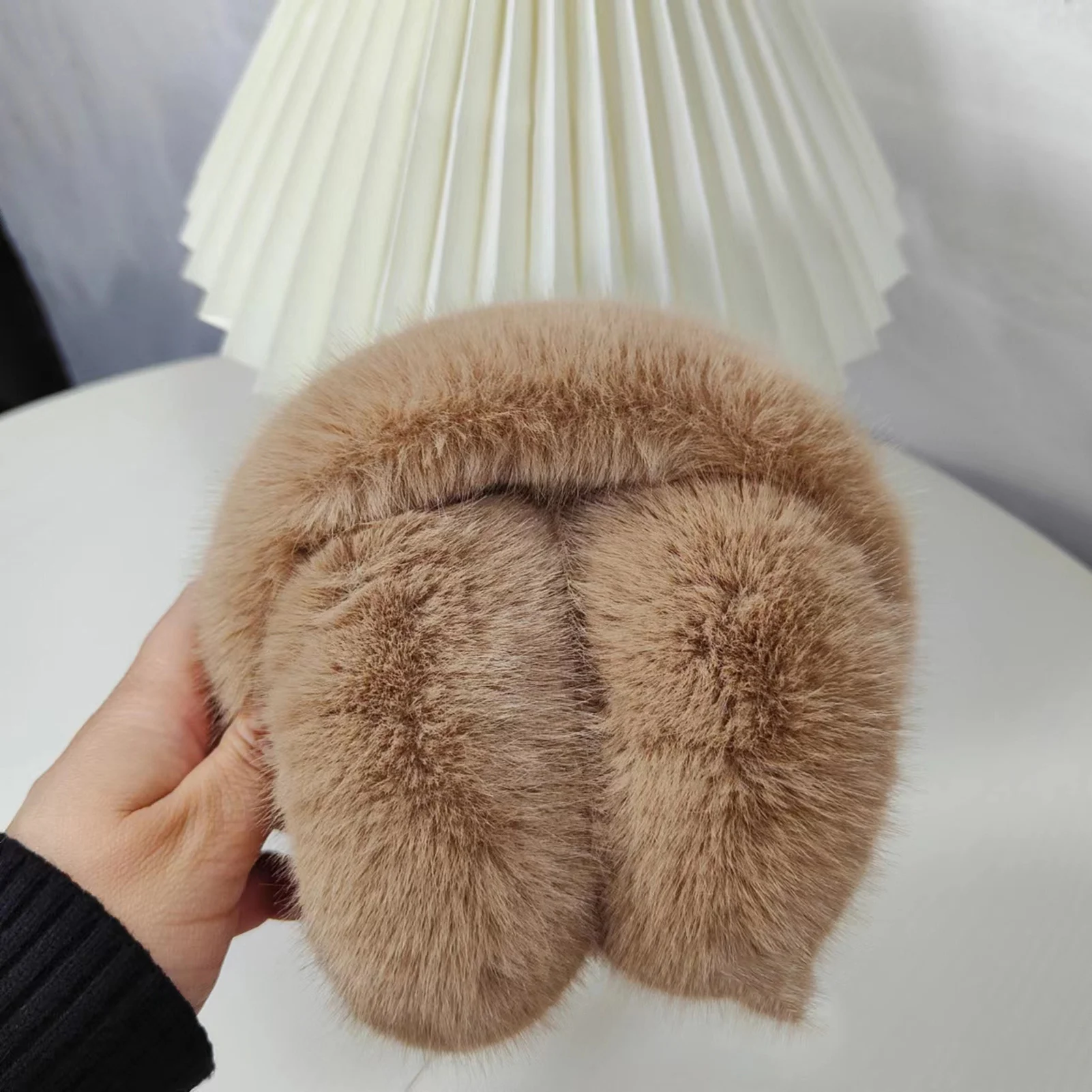 Fashion Winter Women Men Warmer Solid Color Adjustable Ear Muffs Earflap Earmuffs Thickened Plush Headband_voghion.com