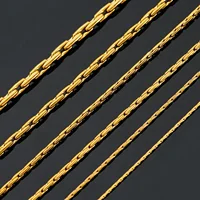 Noble Stainless Steel Gold Color Link Chain Waterproof Choker Necklace High Quality Jewery 3