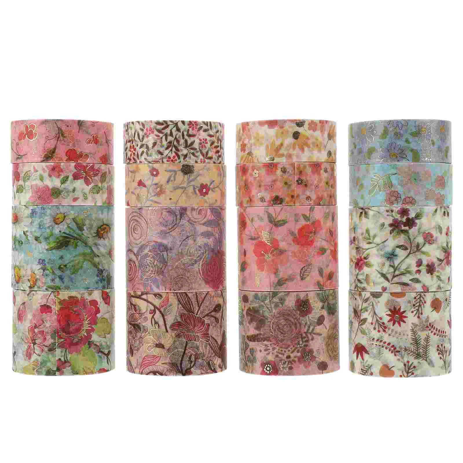 

16 Rolls Scrapbooking Washi Tape Notebook DIY Washi Tape Decorative Craft Tape Printing Tape