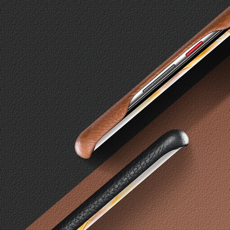 Luxury Litchi Pattern Genuine Leather Case for Huawei Mate 60 50 40 30 P60 P50 P40 Pro Shockproof Defender Protective Cover