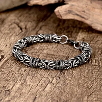Vintage Braided Stainless Steel Men's Bracelet Hip Hop Simple Braided Lantern Hand Chain For Male boyfriend Trendy Bangle Gifts 1