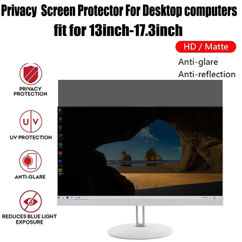 개인 정보 보호 스크린 보호대 방수 필터, 자외선 방지 눈부심 방지 필름, PC..